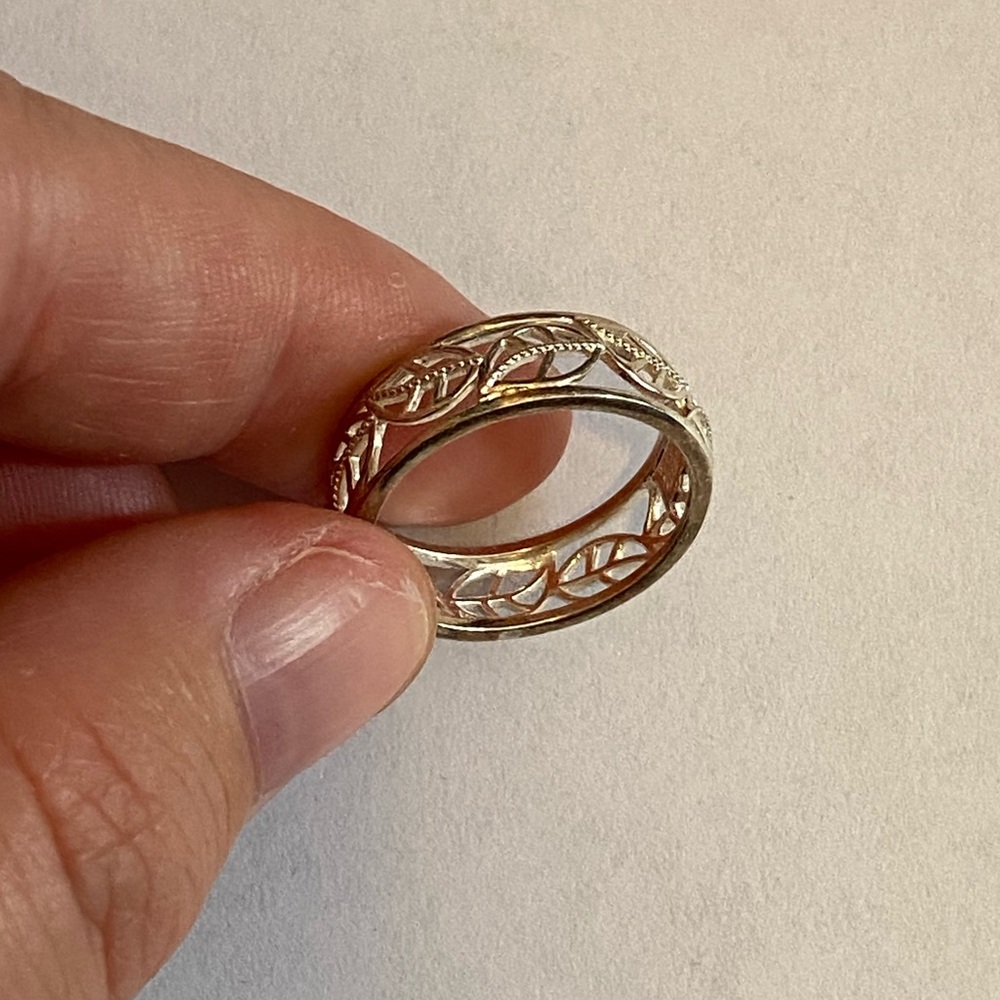 Silver Leaf Ring - image 2